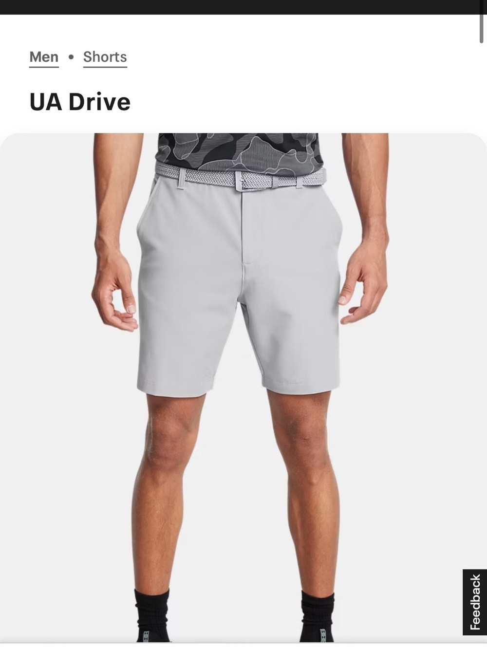Under Armour UA Drive Men’s Shorts — Light Gray